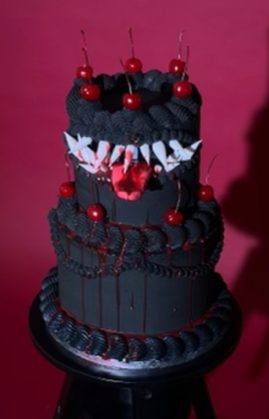 Midnight Halloween Drip Cake